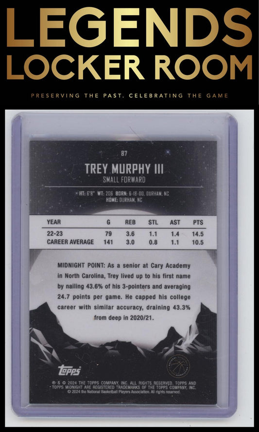2023-24 Topps Midnight #87 Trey Murphy III