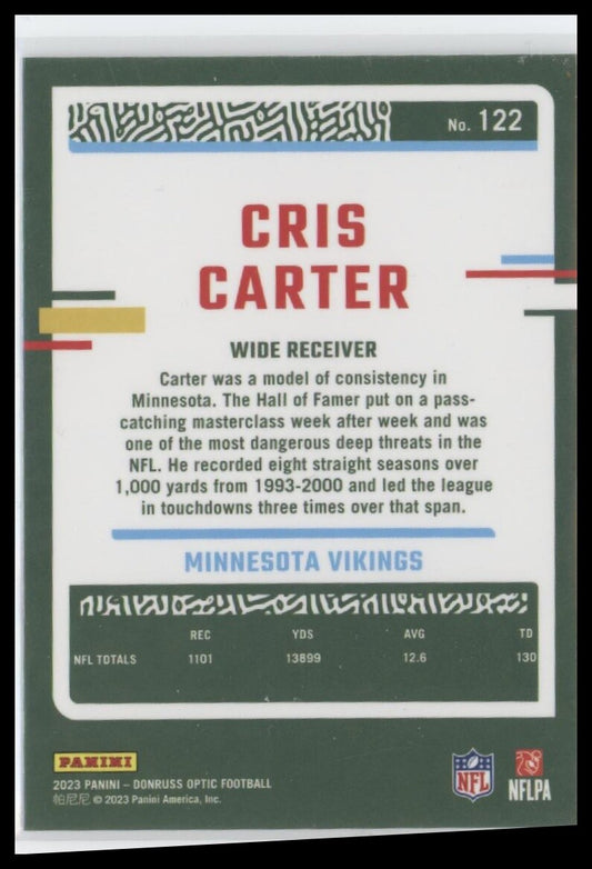 2023 Donruss Optic #122 Cris Carter