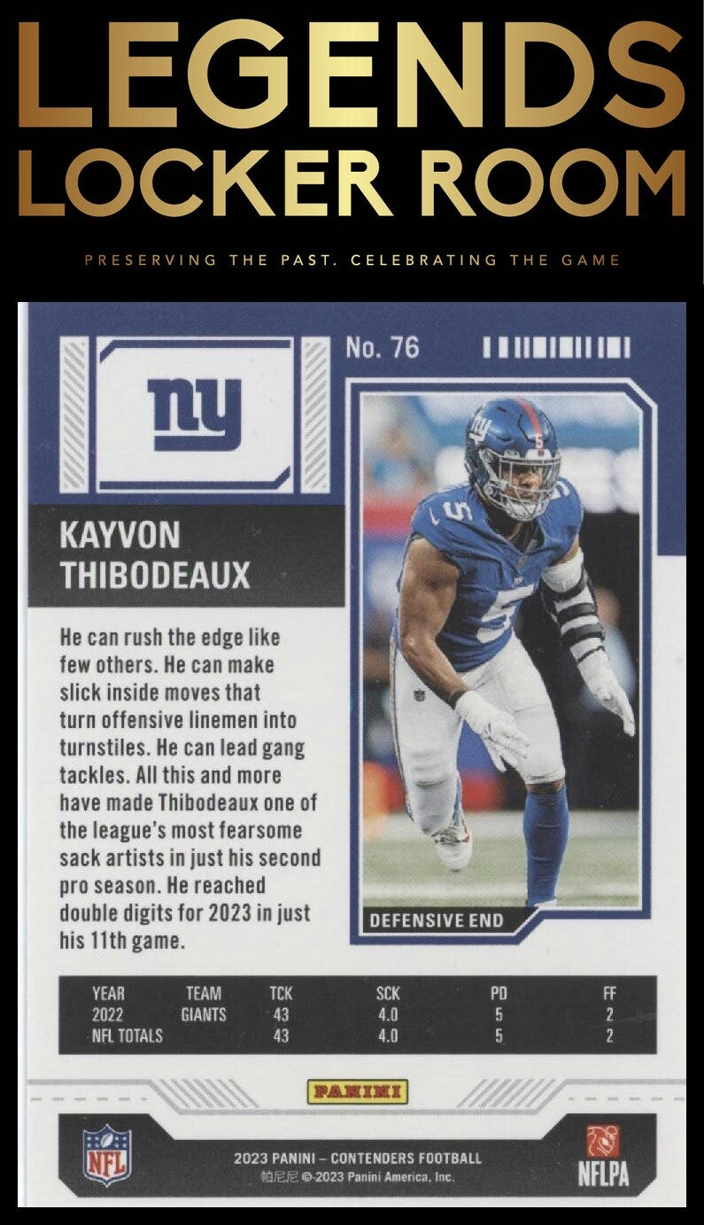2023 Panini Contenders #76 Kayvon Thibodeaux