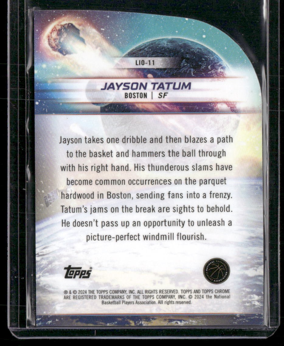 2023-24 Topps Chrome Cosmic #LIO-11 Jayson Tatum Launched Into Orbit