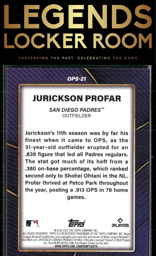 2025 Topps #OPS-21 Jurickson Profar OPS Leaders