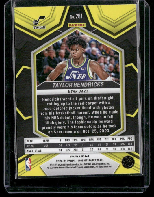 2023-24 Panini Mosaic #261 Taylor Hendricks Green