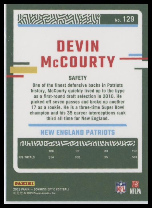 2023 Donruss Optic #129 Devin McCourty
