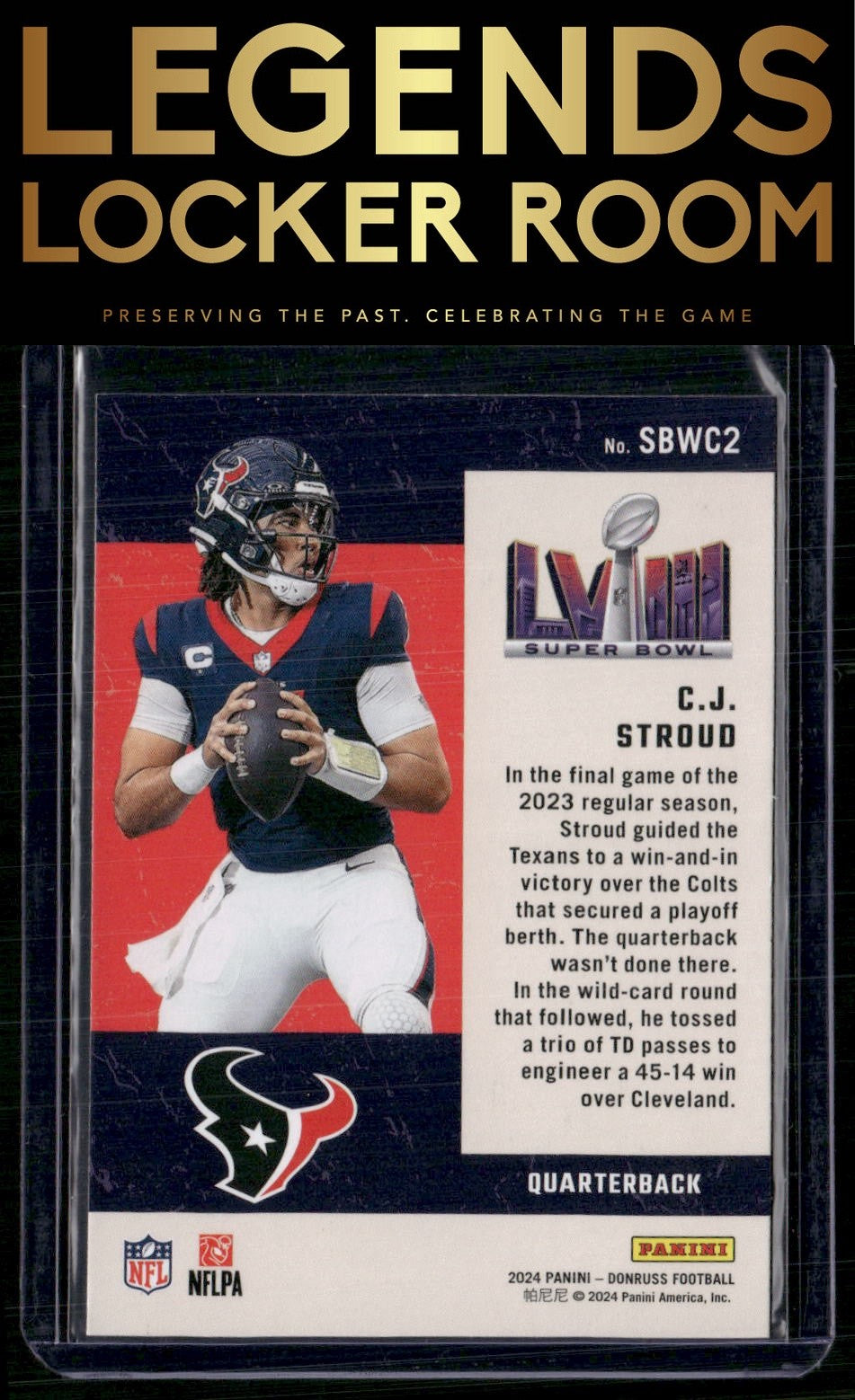 2024 Donruss #SBWC2 C.J. Stroud Road to the Super Bowl Wild Card