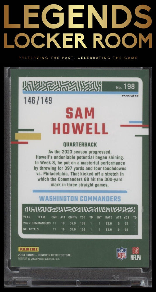 2023 Donruss Optic #198 Sam Howell Flex #/149