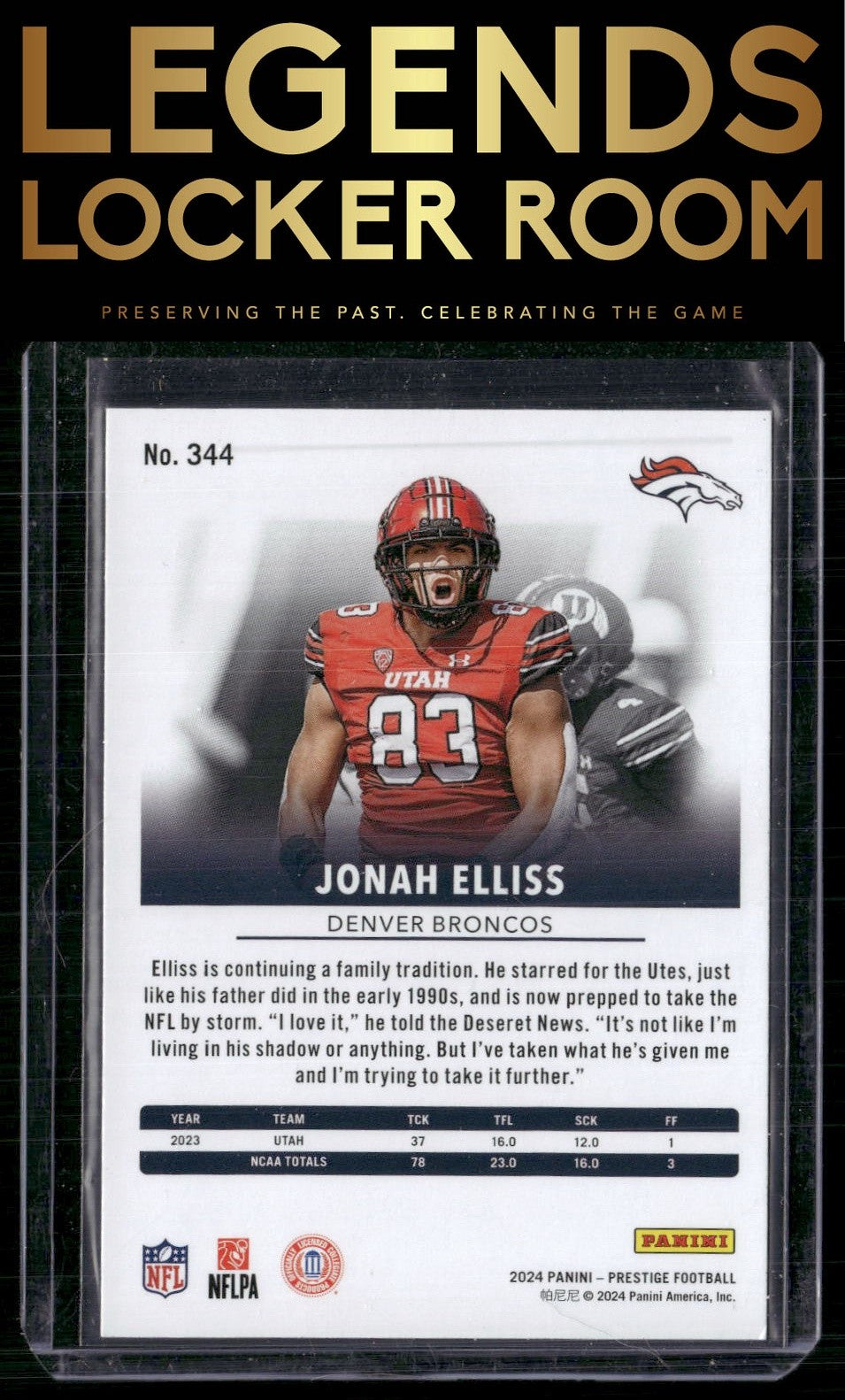 2024 Panini Prestige #344 Jonah Elliss