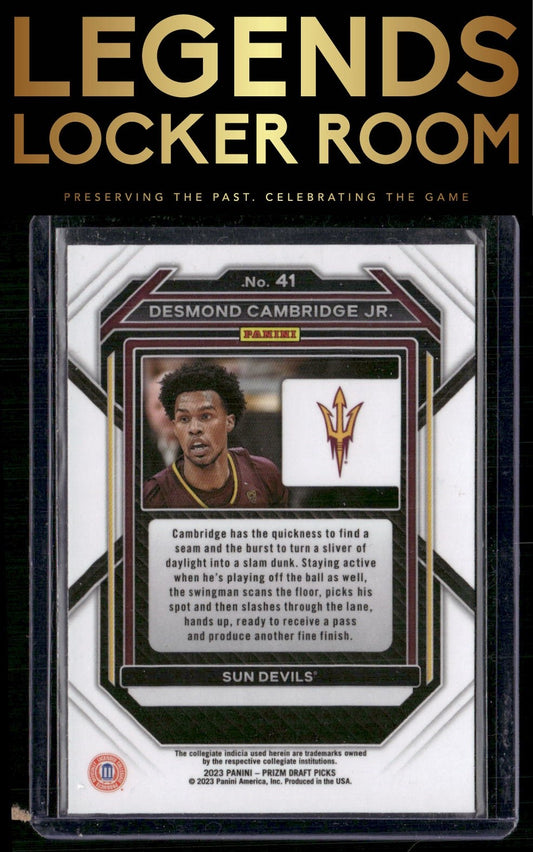 2023 Panini Prizm Draft Picks #41 Desmond Cambridge Jr.