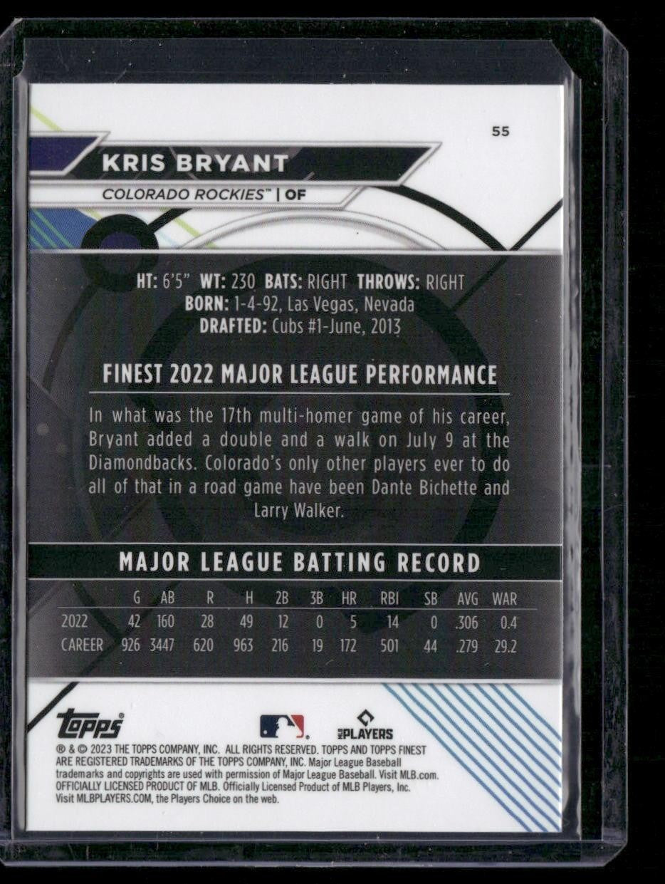 2023 Finest #55 Kris Bryant