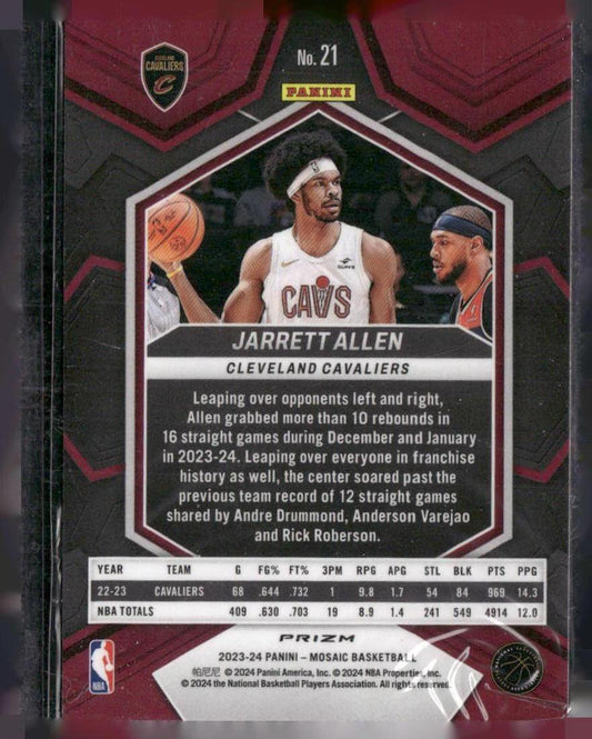 2023-24 Panini Mosaic #21 Jarrett Allen Red