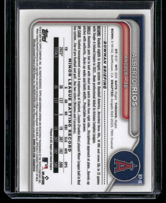 2024 Bowman Chrome Sapphire Edition #BCP-98 Alberto Rios Prospects