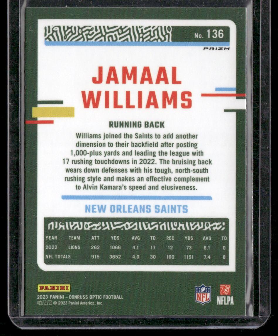 2023 Donruss Optic #136 Jamaal Williams Holo Prizm
