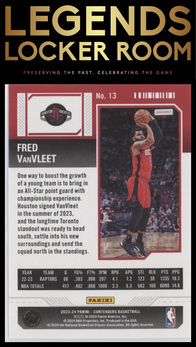 2023-24 Panini Contenders #13 Fred VanVleet