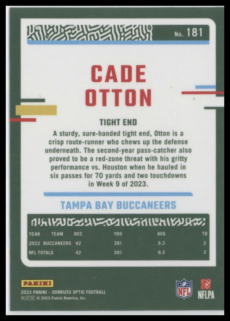 2023 Donruss Optic #181 Cade Otton