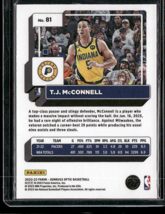 2022-23 Donruss Optic #81 T.J. McConnell