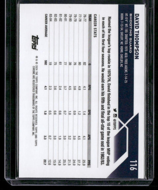 2023-24 Topps Chrome #116 David Thompson Prism Refractors