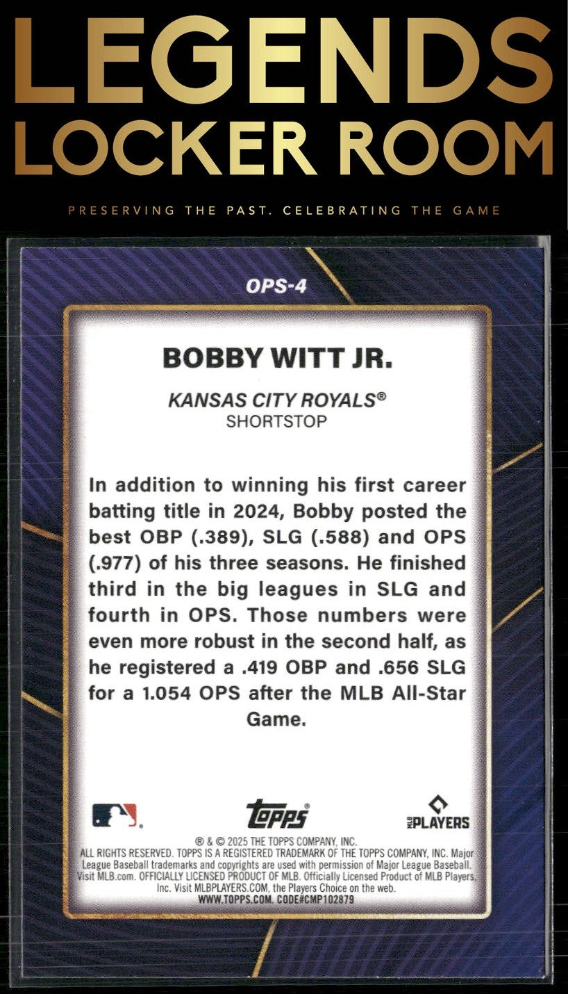 2025 Topps #OPS-4 Bobby Witt Jr. OPS Leaders