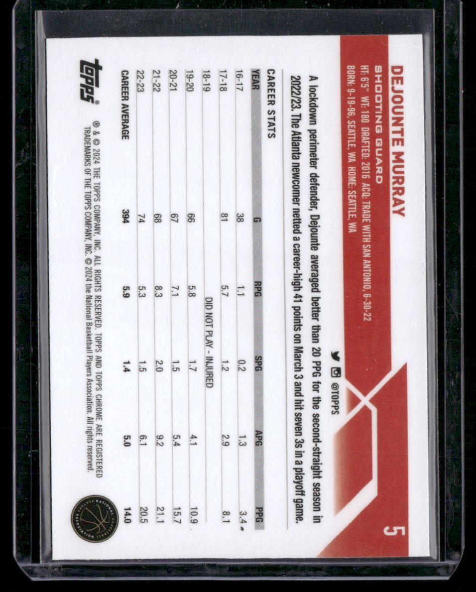 2023-24 Topps Chrome #5 Dejounte Murray