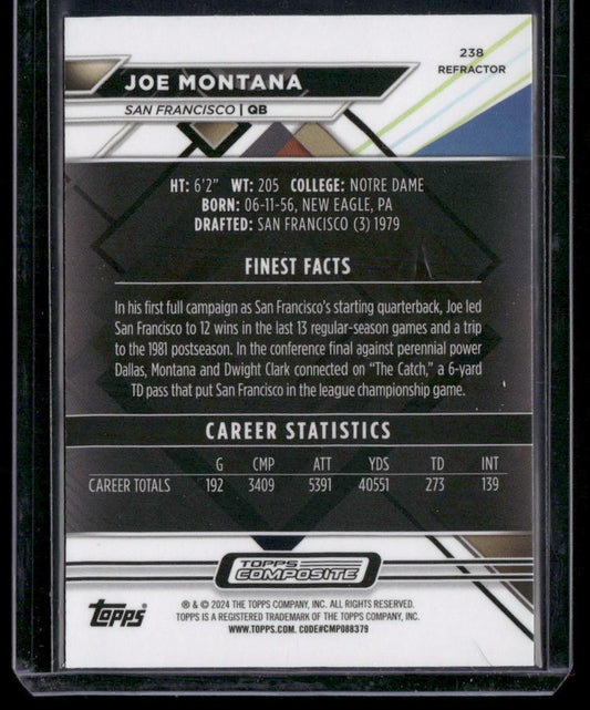 2023 Topps Composite #238 Joe Montana Finest Refractor