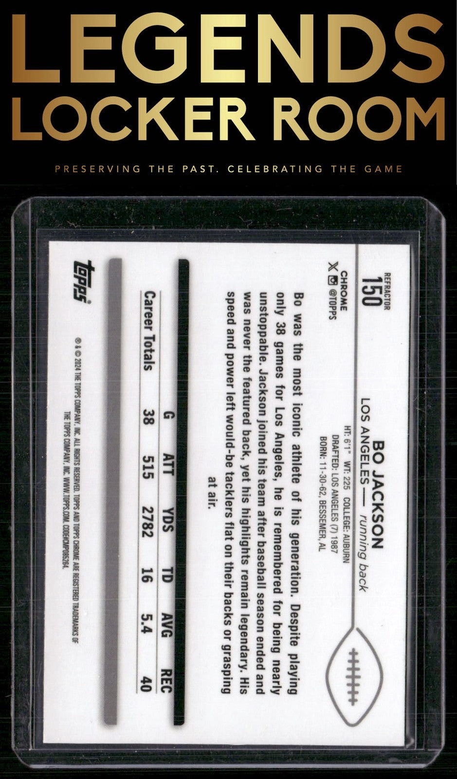 2024 Topps Chrome #150 Bo Jackson Refractor