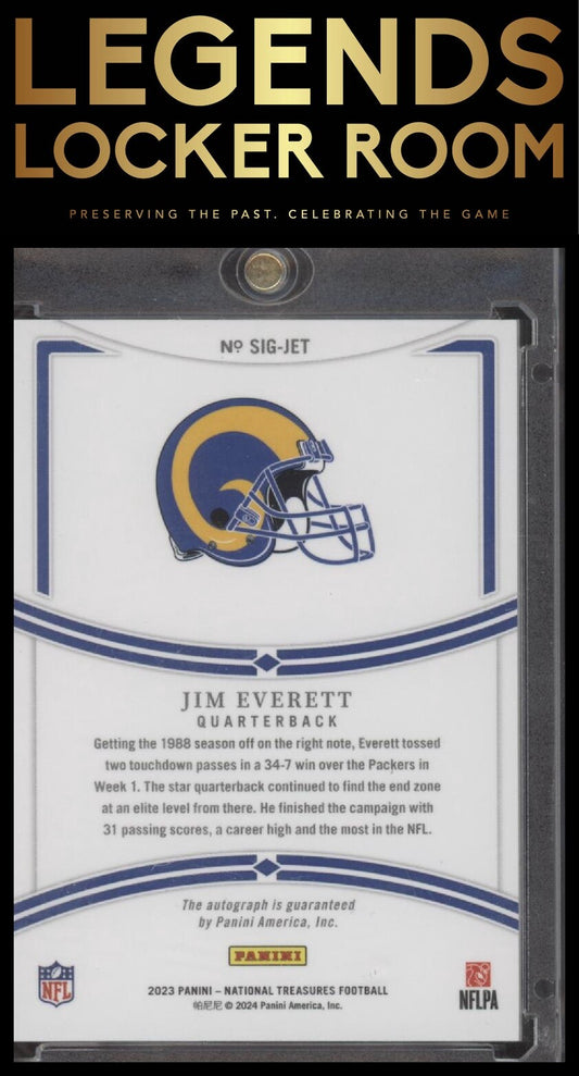 2023 Panini National Treasures #SIG-JET Jim Everett Signatures Holo Silver /25