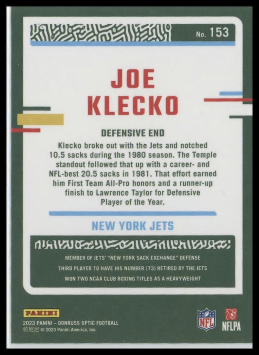 2023 Donruss Optic #153 Joe Klecko