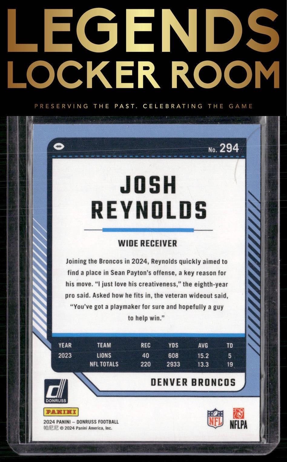 2024 Donruss #294 Josh Reynolds No Name