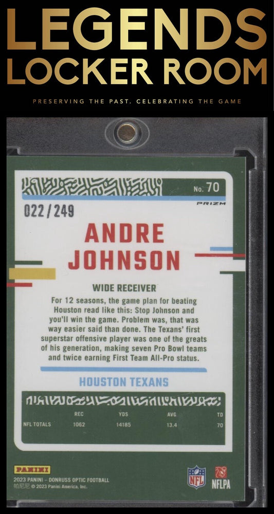 2023 Donruss Optic #70 Andre Johnson Orange #/249