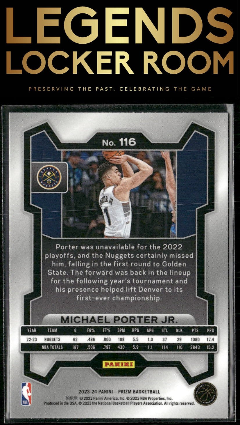 2023-24 Panini Prizm #116 Michael Porter Jr.