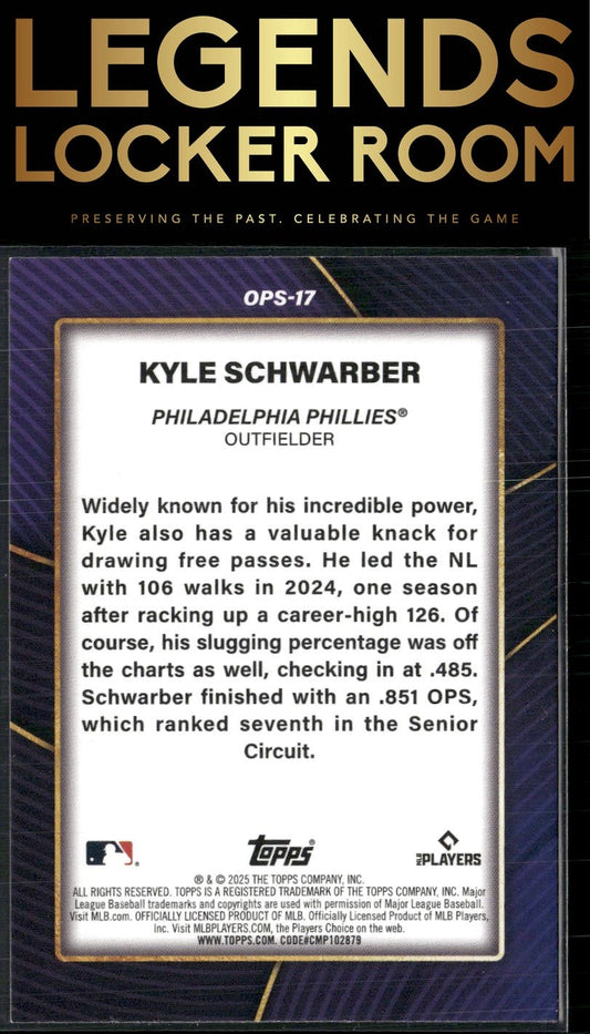 2025 Topps #OPS-17 Kyle Schwarber OPS Leaders