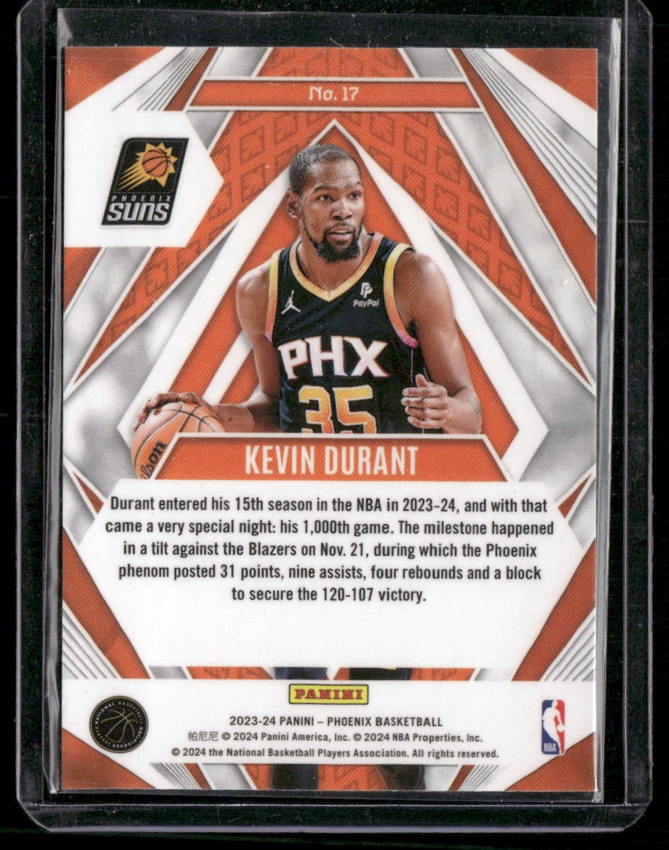 2023-24 Panini Phoenix #17 Kevin Durant Paragon Silver