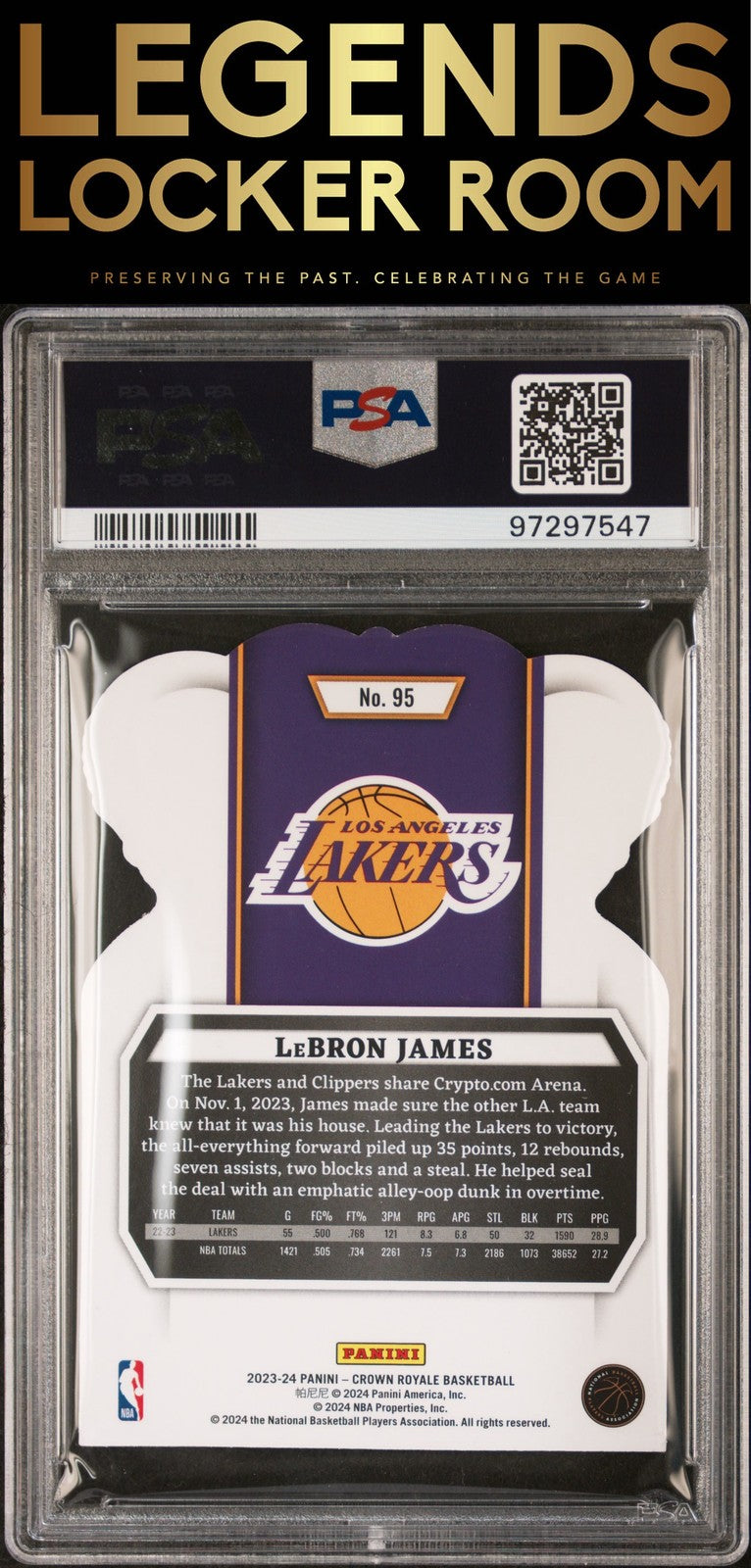2023 Panini Crown Royale #95 Lebron James PSA 6