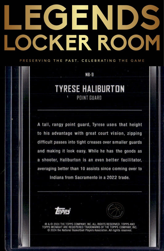 2023-24 Topps Midnight #NB-9 Tyrese Haliburton Nightball