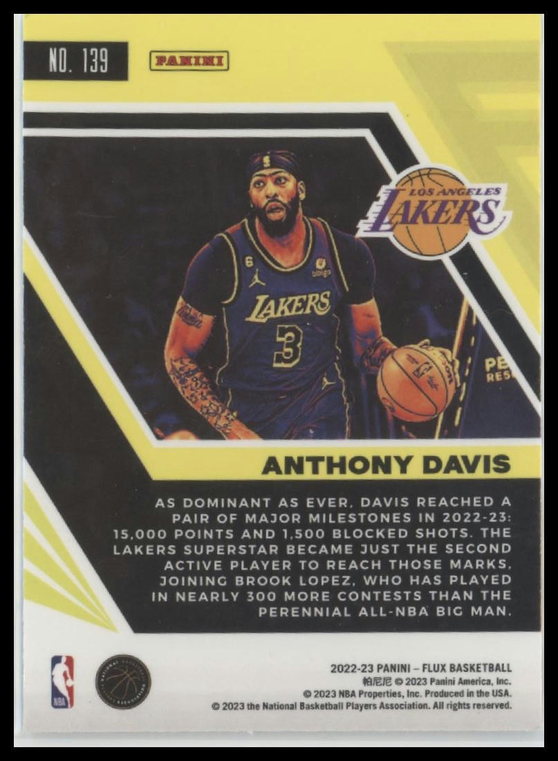 2022-23 Panini Flux #139 Anthony Davis