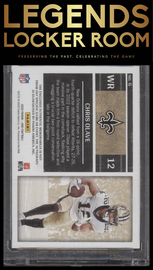 2022 Panini One #6 Chris Olave Blue #/75