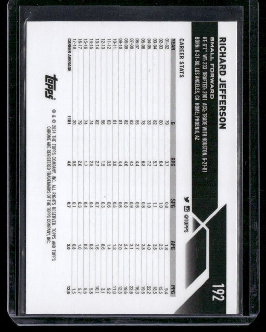 2023-24 Topps Chrome #192 Richard Jefferson