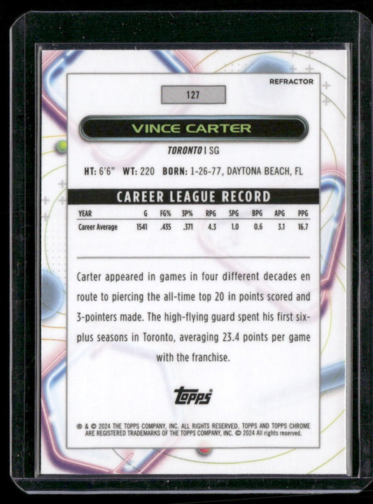 2023-24 Topps Chrome Cosmic #127 Vince Carter Refractors