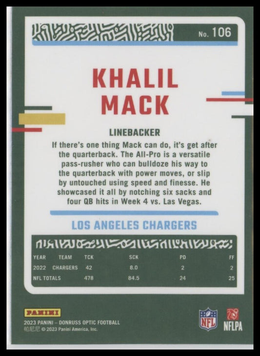 2023 Donruss Optic #106 Khalil Mack