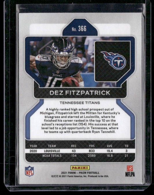 2021 Panini Prizm #366 Dez Fitzpatrick