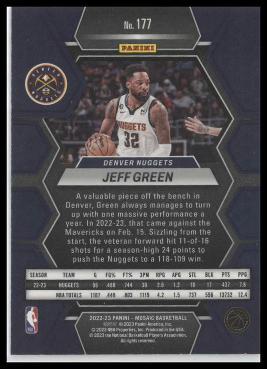 2022-23 Panini Mosaic #177 Jeff Green