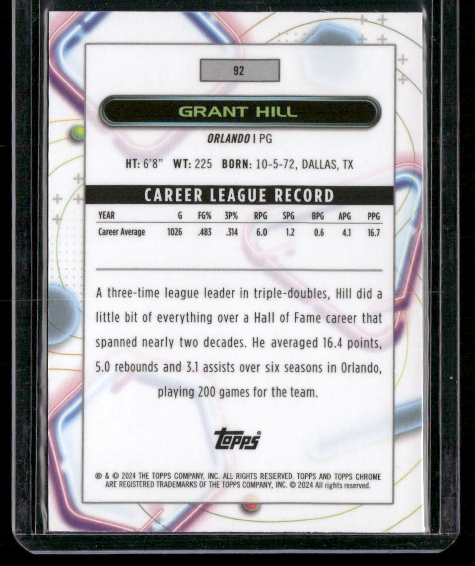 2023-24 Topps Chrome Cosmic #92 Grant Hill