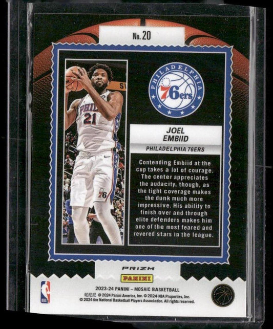 2023-24 Panini Mosaic #20 Joel Embiid Jam Masters Mosaic