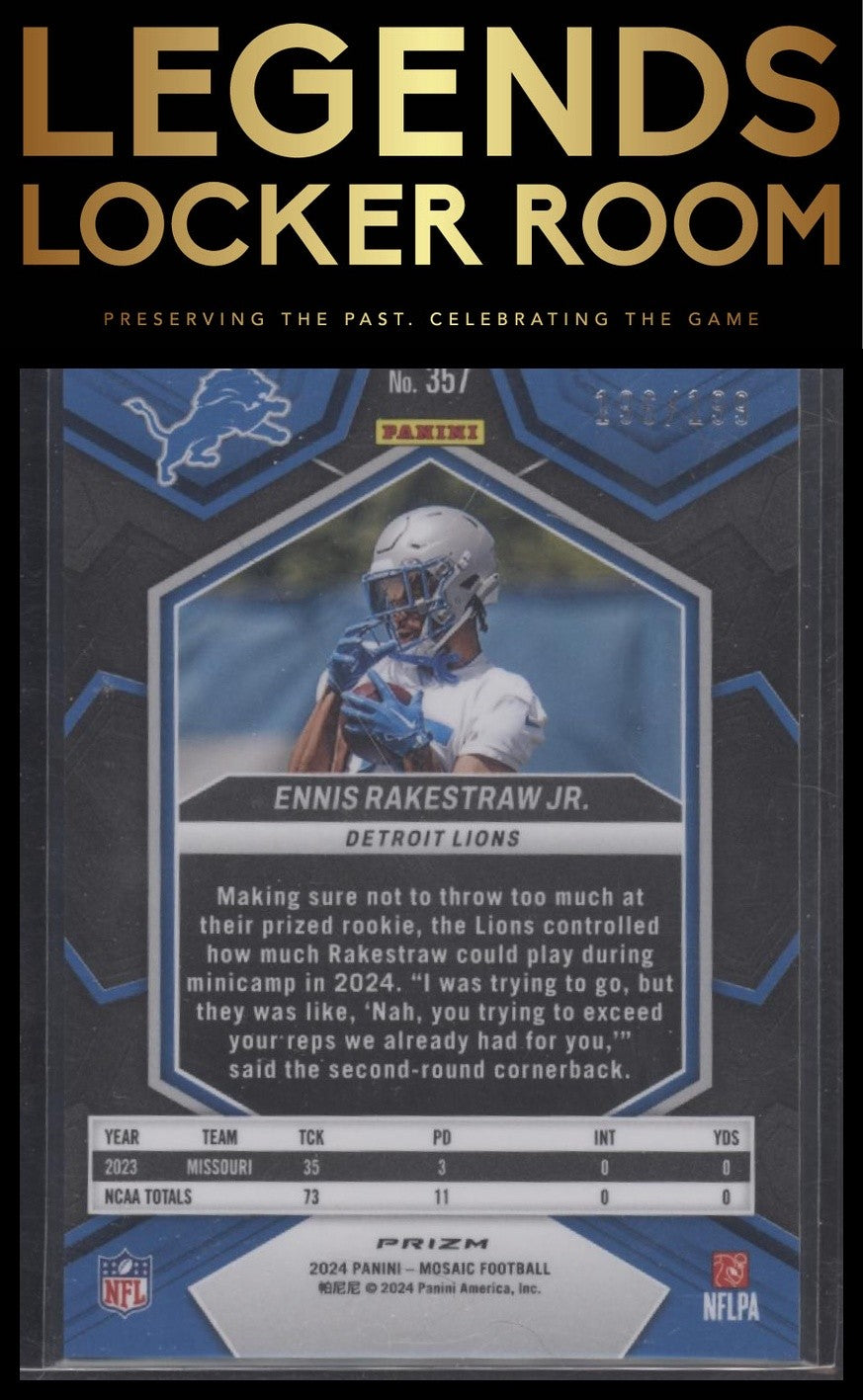 2024 Panini Mosaic #357 Ennis Rakestraw Jr. Mosaic Orange #/199