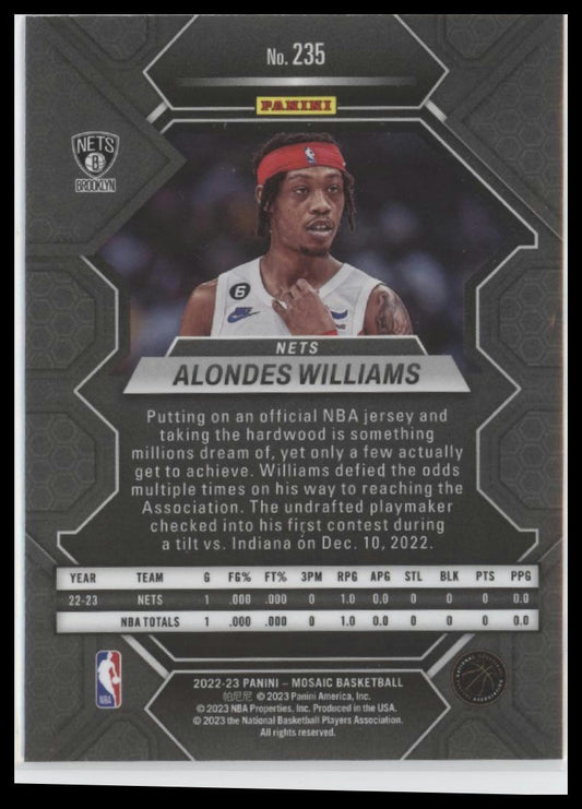 2022-23 Panini Mosaic #235 Alondes Williams