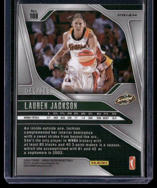2024 Panini Prizm WNBA #108 Lauren Jackson Red Prizms #/299