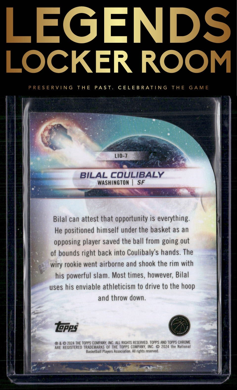 2023-24 Topps Chrome Cosmic #LIO-7 Bilal Coulibaly Launched Into Orbit