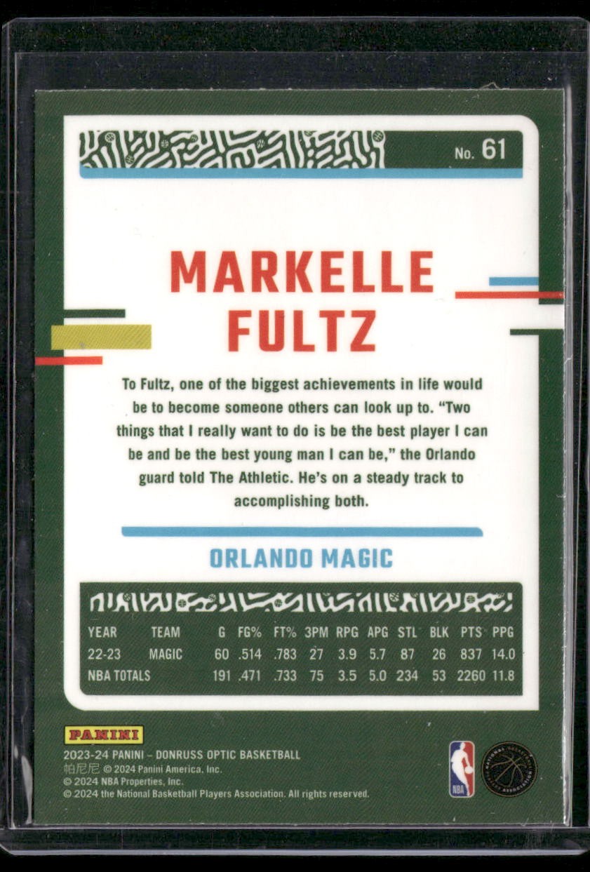 2023-24 Donruss Optic #61 Markelle Fultz