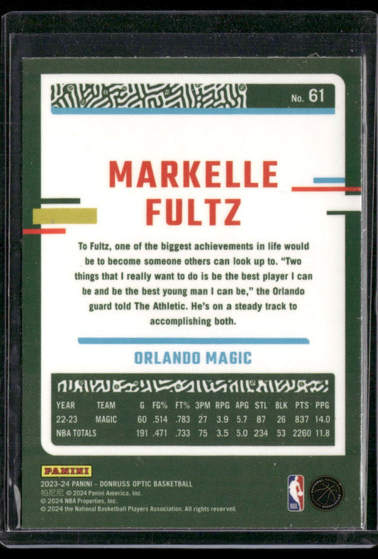 2023-24 Donruss Optic #61 Markelle Fultz