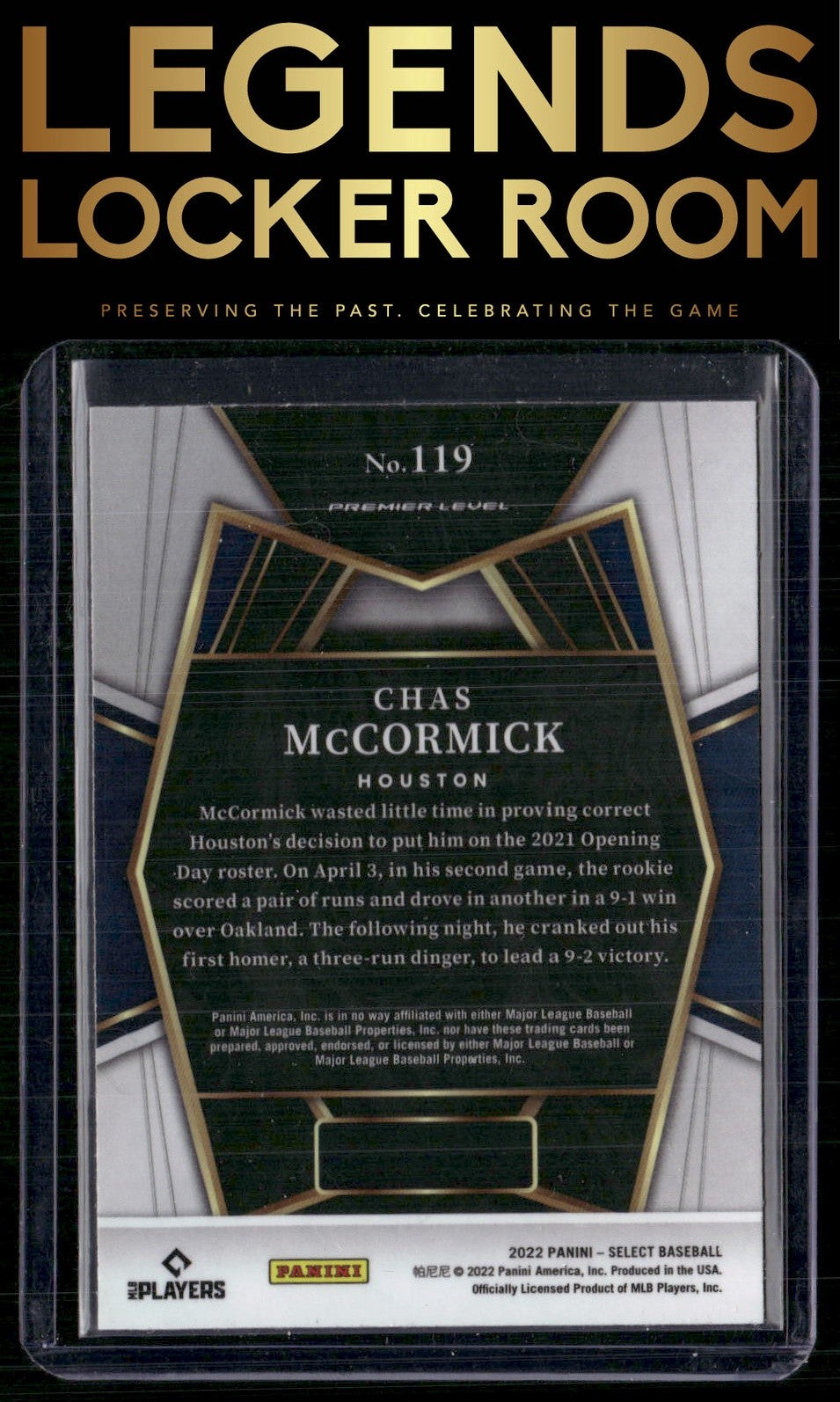 2022 Panini Select #119 Chas McCormick Blue Retail Base