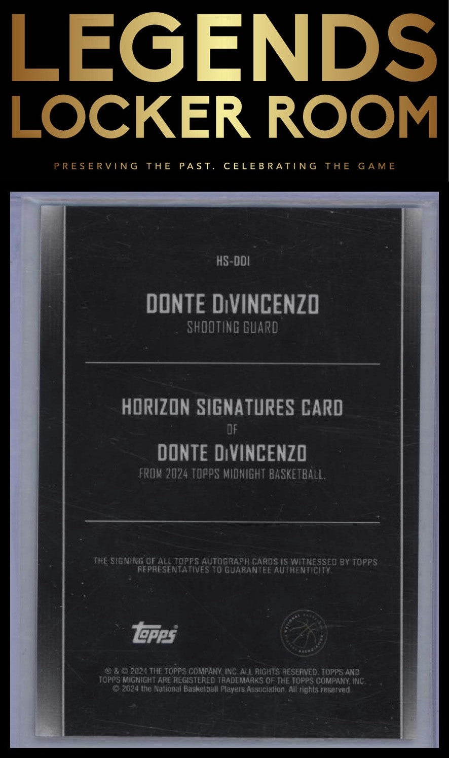 2023-24 Topps Midnight #HS-DDI Donte DiVincenzo Horizon Signatures Moonbeam /50