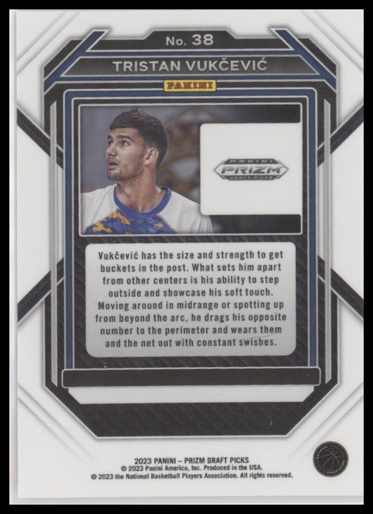 2023 Panini Prizm Draft Picks #38 Tristan Vukcevic